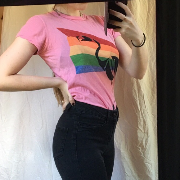 dELiA*s Rainbow Flamingo Tee - Picture 3 of 4